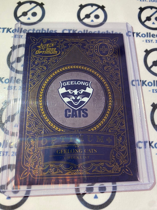 2022 AFL Optimum Geelong Cats Checklist Optimum Plus #062/450 Cats OP56