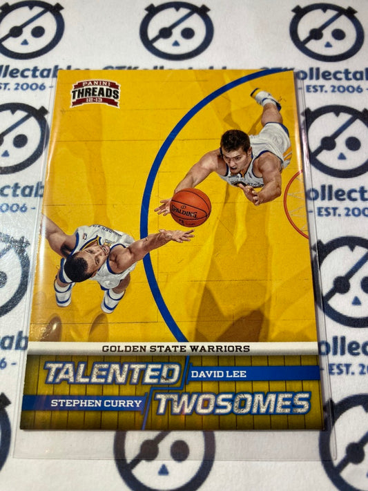 2012-13 Panini NBA Threads Stephen Curry/David Lee Talented Twosomes #11 Warriors