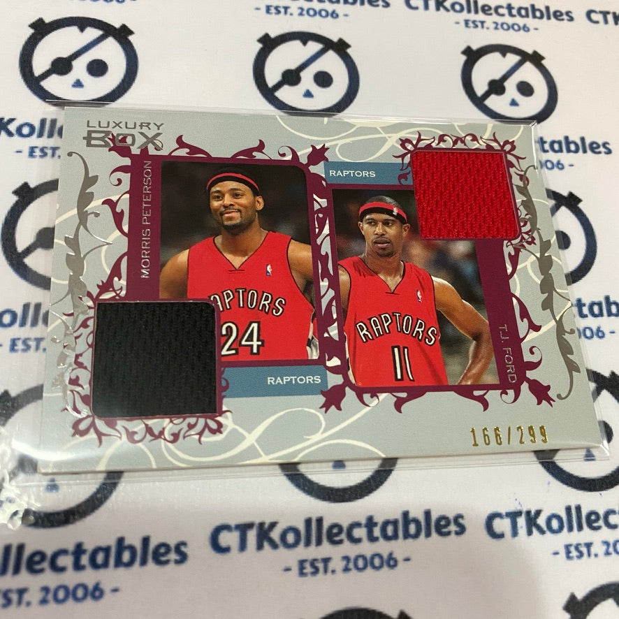 2006-07 Topps Luxury Box Morris Peterson/ T.J Ford Courtside Dual jersey #116/299
