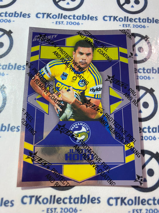 2012 NRL Select Dynasty Silver Parallel #SP116 Justin Hord Eels