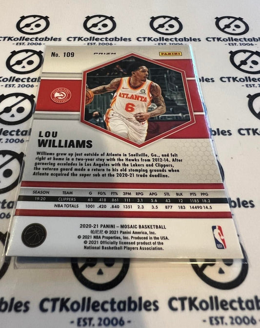 2020-21 NBA Mosaic Pink Prizm Lou Williams #109 Hawks