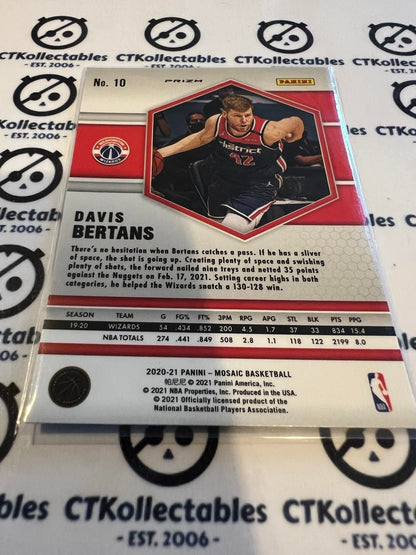 2020-21 NBA Mosaic Pink Prizm Davis Bertans #10 Wizards