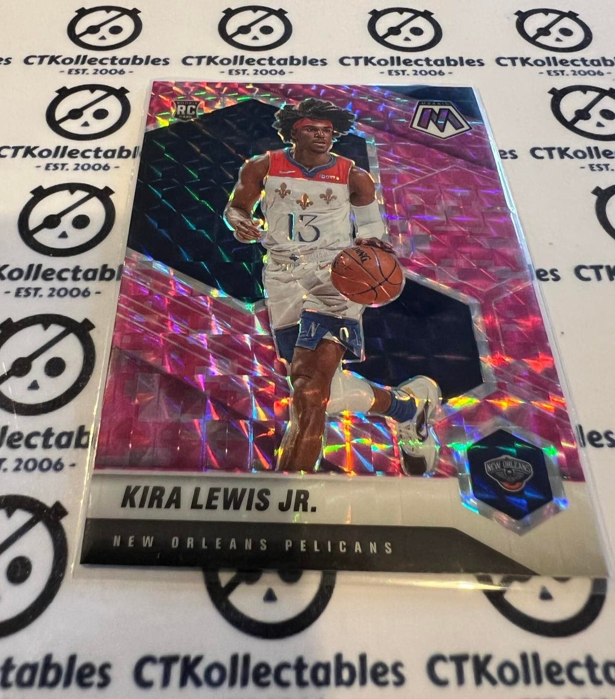 2020-21 NBA Mosaic Pink Prizm Kira Lewis JR RC #224 Pelicans