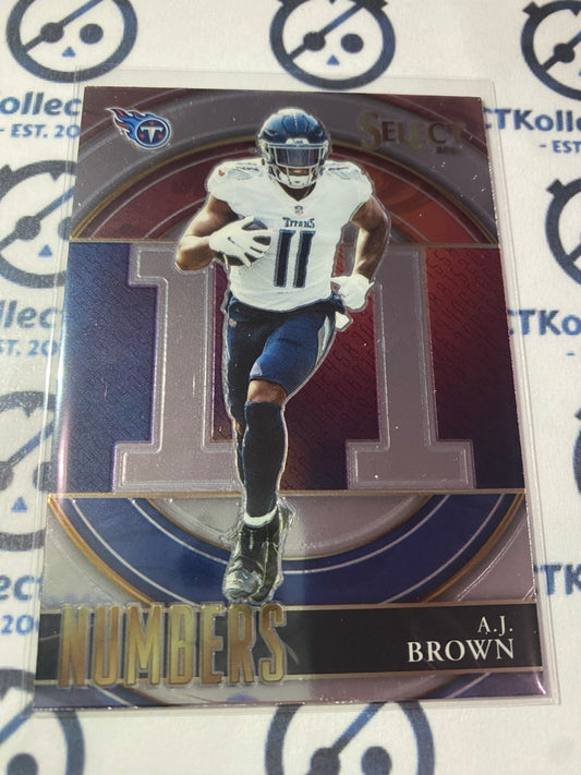 2021 NFL Panini Select A.J Brown Numbers  #Sn-25 Titans