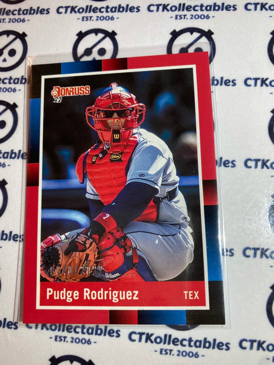 2022 Panini Donruss Baseball Red Pudge Rodriguez Retro #0340/2022 Texas