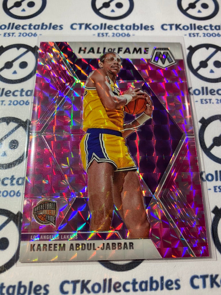2019-20 Panini NBA Mosaic Kareem Abdul-Jabbar Hall of fame Pink Prizm #283 Lakers