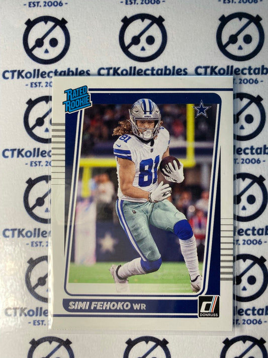 2021 NFL Donruss Rated Rookie Simi Fehoko RC #292 Cowboys WR