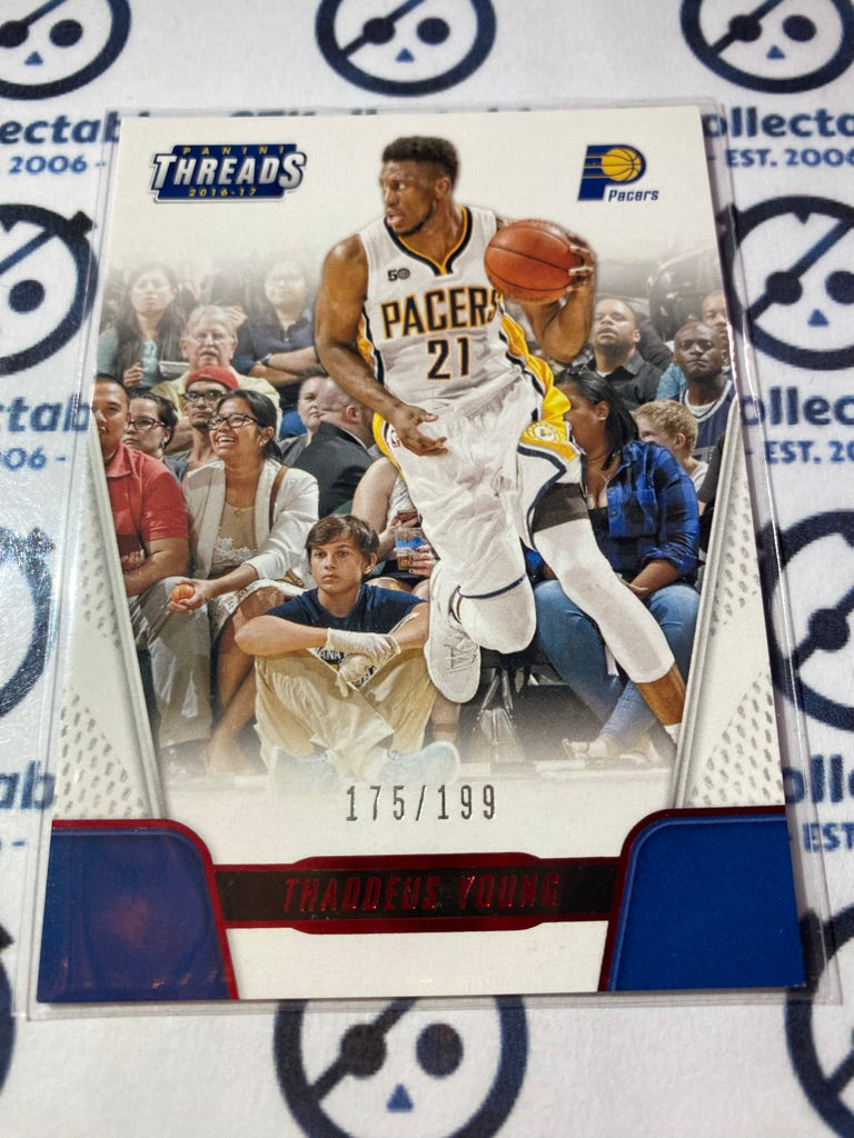 2016-17 Panini NBA Threads Thaddeus Young Century Proof Red #175/199 Pacers