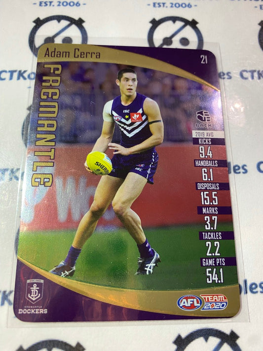 2020 AFL Teamcoach Gold #21 Adam Cerra Dockers