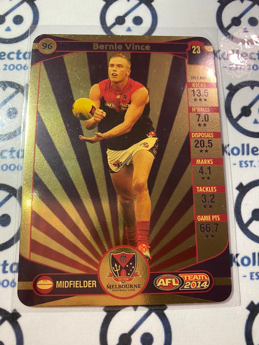 2014 AFL Teamcoach Gold Card #96 Bernie Vince Demons