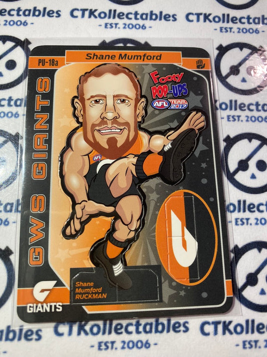 2017 AFL Teamcoach Footy pop-ups #PU-18a Shane Mumford Giants