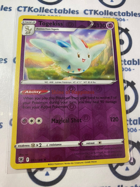 Togekiss Reverse Holo #057/189 2022 Sword & Shield Astral Radiance Pokemon Card