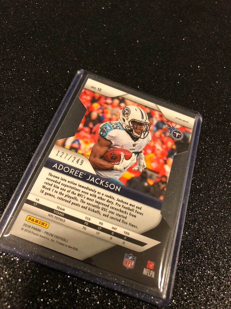 Adoree Jackson Prizm orange Die-cut 2018 Panini Prizm