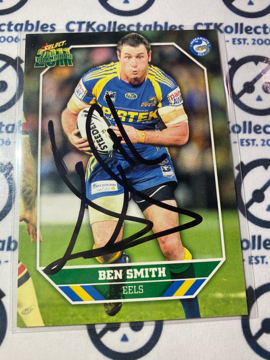 Signed Ben Smith 2011 NRL Champions #124 Eels card