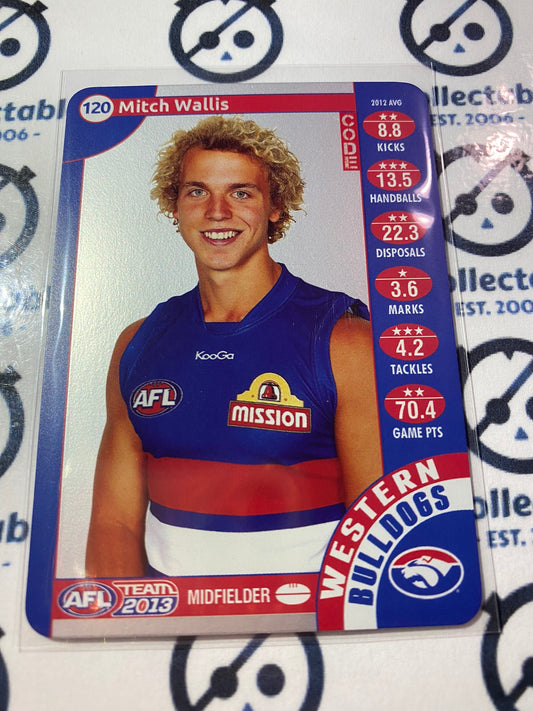 2013 AFL Teamcoach Silver Code Card - #120 Mitch Wallis