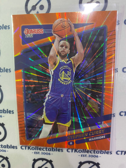 2021-22 NBA Donruss Orange Laser Stephen Curry #68 Warriors