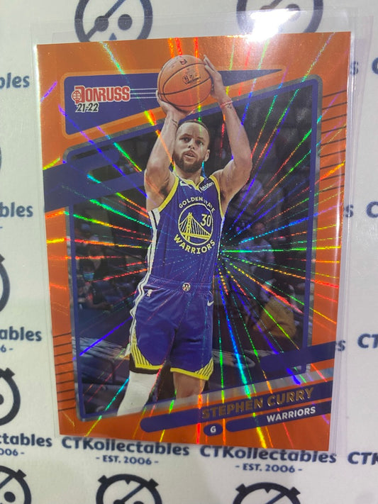 2021-22 NBA Donruss Orange Laser Stephen Curry #68 Warriors