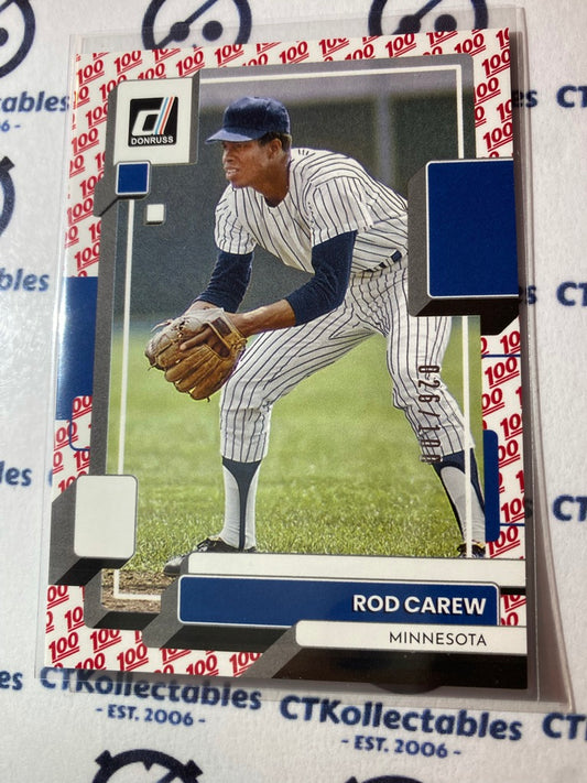 2022 Panini Donruss Baseball Rod Carew one hundred 100 #026/100 Minnesota