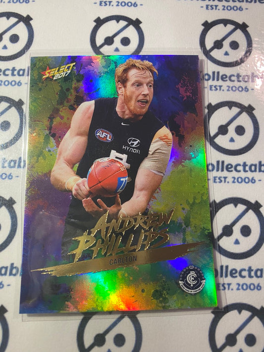 2017 AFL Select Footy Stars Holofoil - #HF23 Andrew Harris Blues