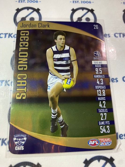 2020 AFL Teamcoach Gold #26 Jordan Clark Cats