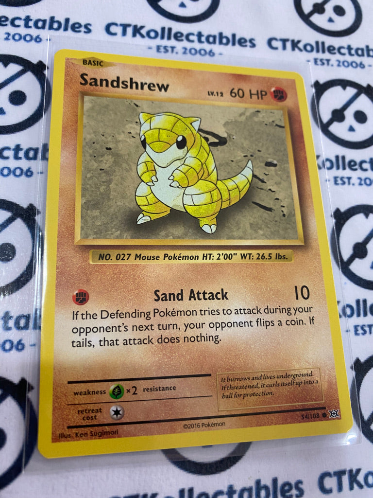 Sandshrew #54/108 Base Pokémon Card XY EVOLUTIONS