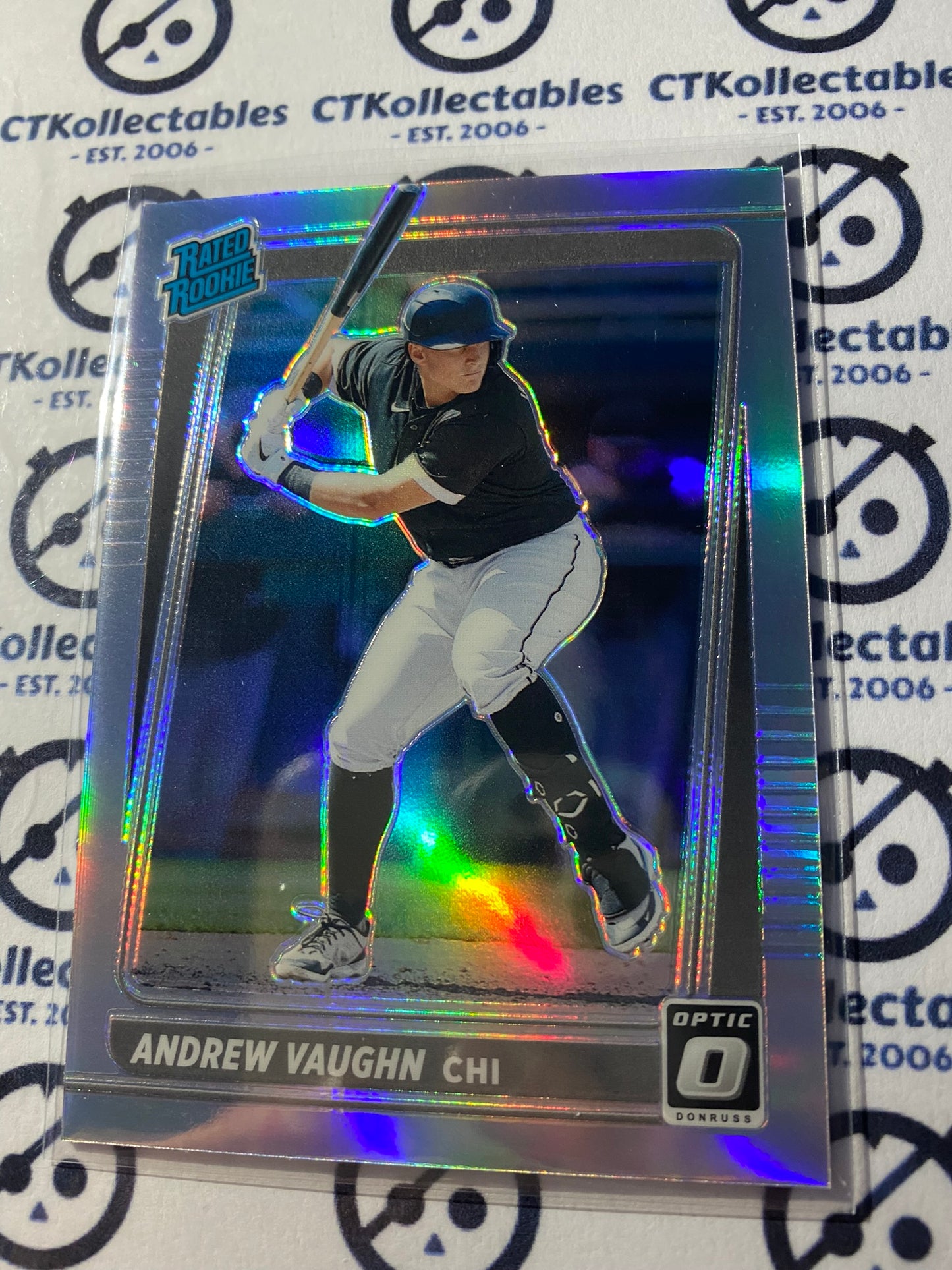 2021 Panini Donruss Optic Baseball Andrew Vaughn Rated Rookie Silver Prizm #116