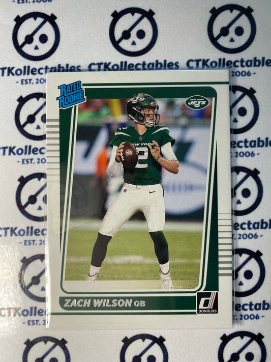 2021 NFL Donruss Rated Rookie Zach Wilson RC #252 Jets QB