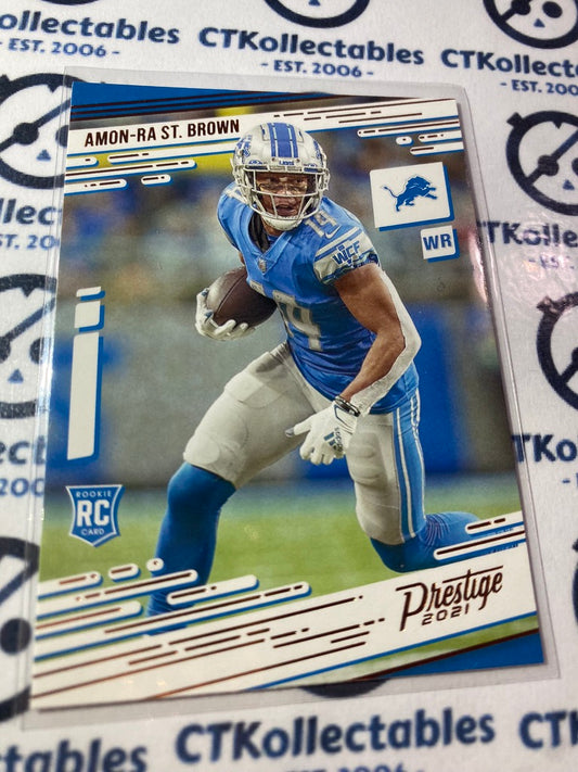 2021 NFL Chronicles Prestige Bronze Amon-ra St. Brown Rookie Card RC #234 Lions