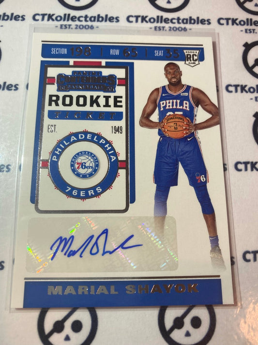 2019-20 NBA Panini Contenders Marial Shayok RC Auto #147 76ers