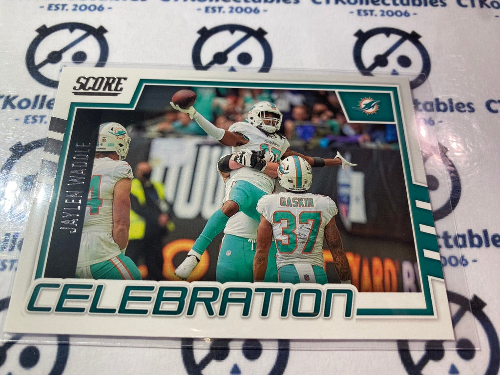 2022 NFL Panini Score Jaylen Waddle Celebration #C-JW Dolphins