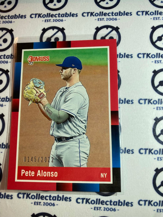 2022 Panini Donruss Baseball Red Pete Alonso Retro #0145/2022 New York