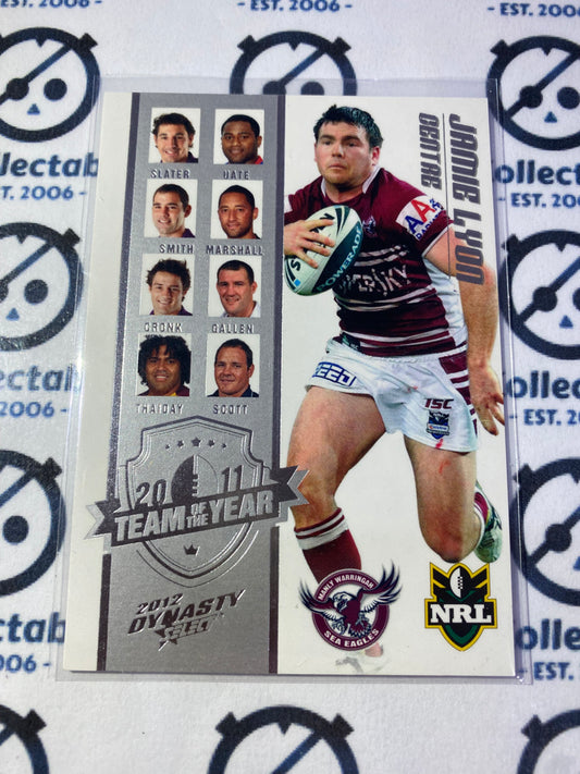2012 NRL Select Dynasty Jamie Lyon Team Of the Year #TY3 Manly