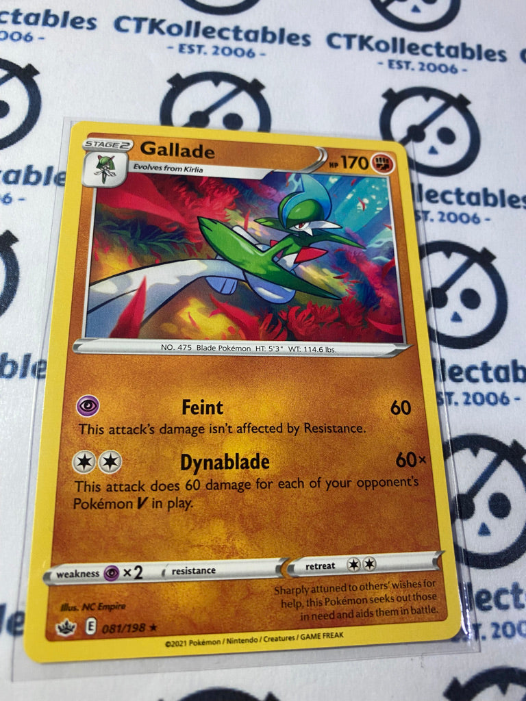 Gallade Base #081/198 Pokémon Card Chilling Reign