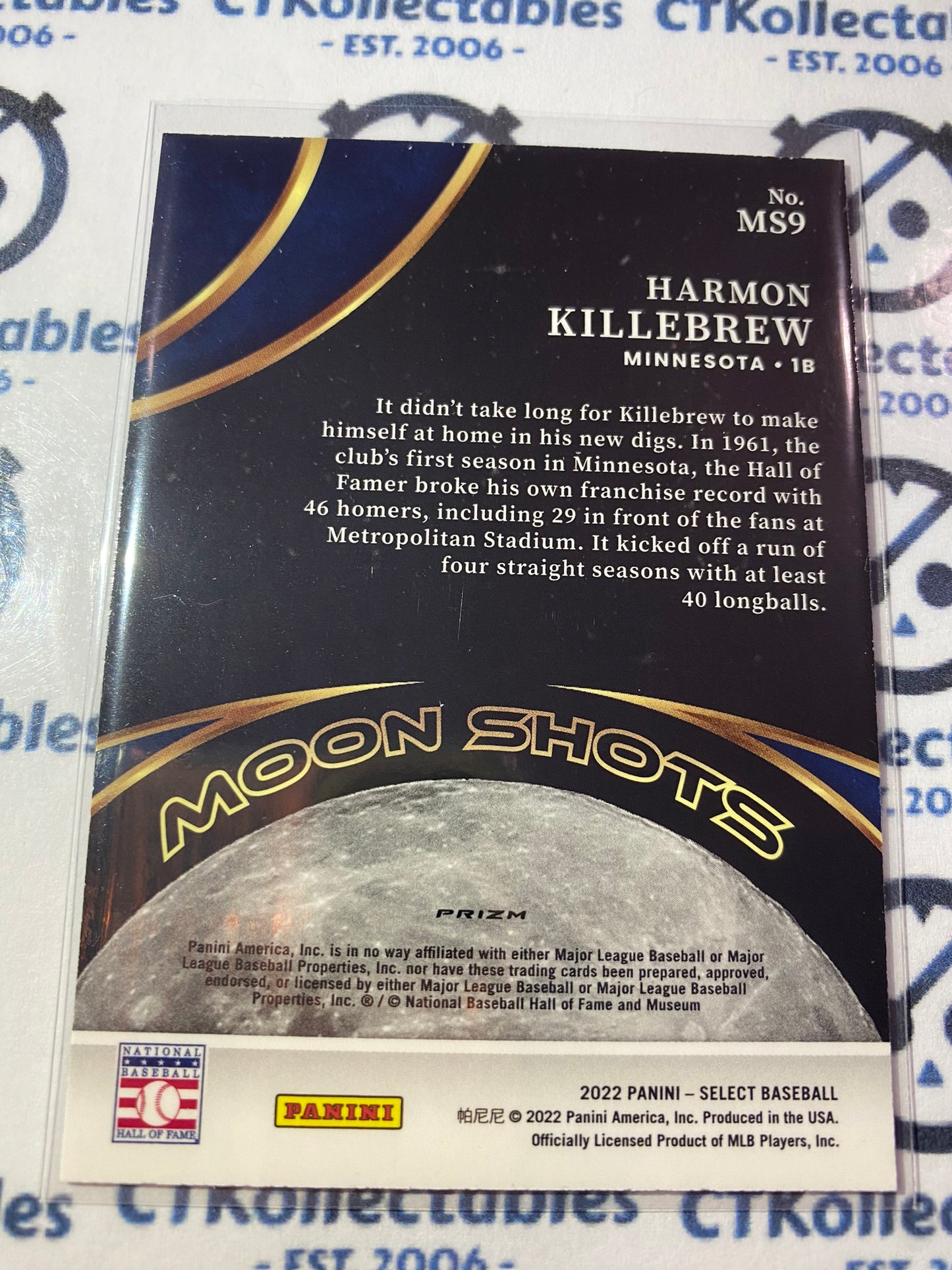 2022 Panini Select Baseball Harmon Killebrew Moon Shots Silver Prizm #MS9 Minnesota