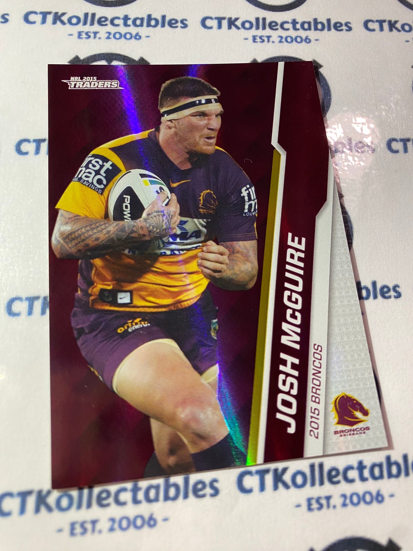 2015 NRL Traders Silver Parallel #P6 Josh McGuire Broncos