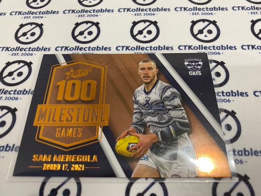 2022 AFL Footy Stars Milestone 100 games - Sam Menegola MG31