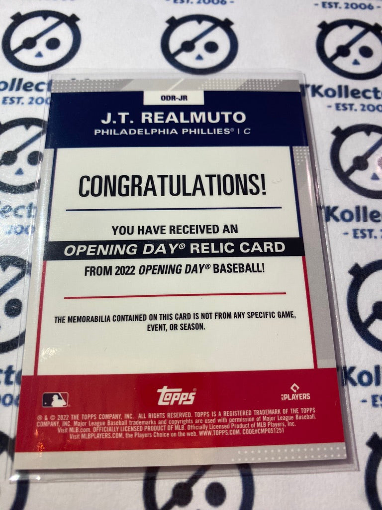 2022 Topps Opening Day Baseball J.T Realmuto Bat Relics #ODR-JR Phillies