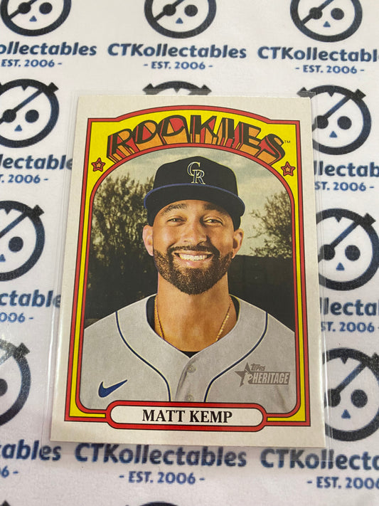2021 MLB Heritage Rookies Matt Kemp RC #348 Rockies