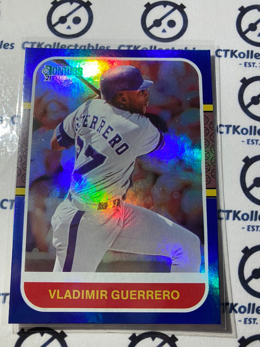 2021 Panini Donruss Baseball Vladimir Guerrero 1987 Retro Blue Foil #217 Montreal