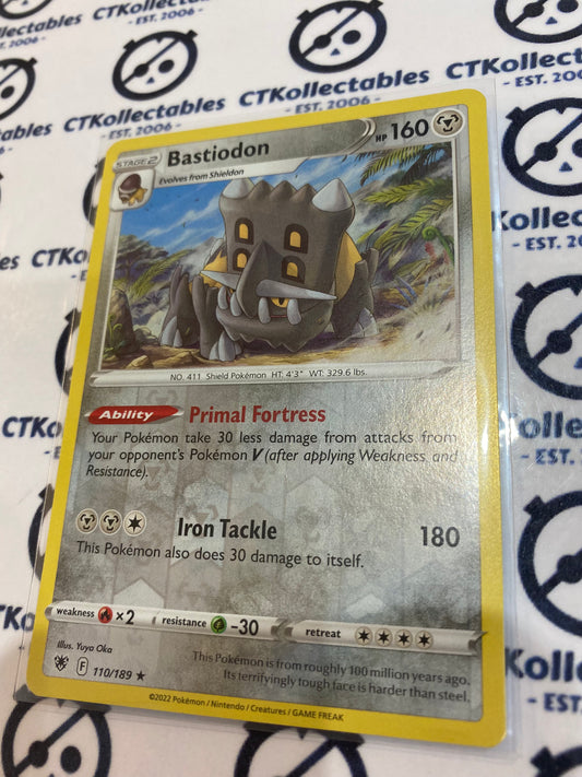 Bastiodon Reverse Holo Rare #110/189 2022 Sword & Shield Astral Radiance Pokemon Card