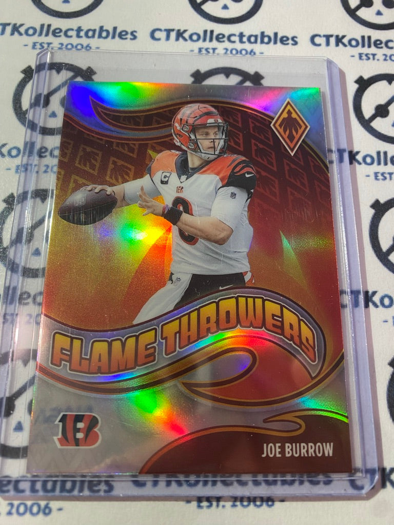 2021 NFL Panini Phoenix Joe Burrow Flame Throwers Silver #FT-5 Bengals