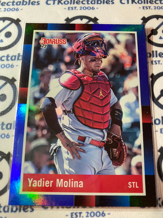 2022 Panini Donruss Baseball Yadier Molina Blue Foil "1988 Retro" #263 St. Louis