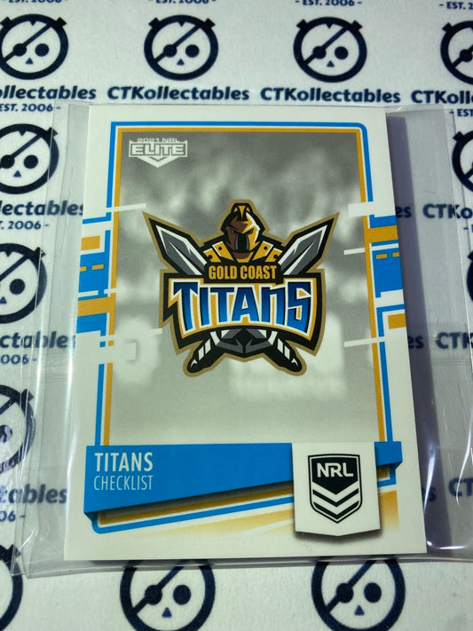 2021 NRL Elite Gold Coast Titans base team set