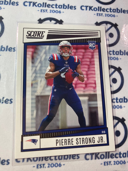 2022 NFL Panini Score Pierre Strong Jr. Rookie Card RC #337 Patriots