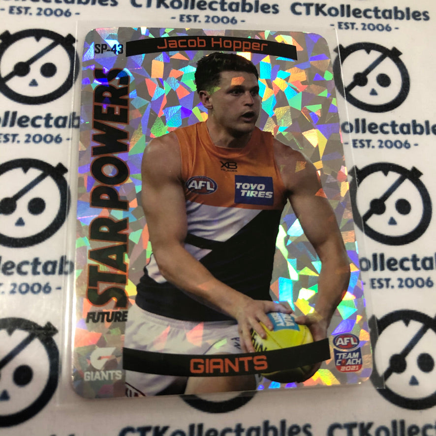 2021 AFL Teamcoach Star Power Silver- Jacob Hopper SP-43