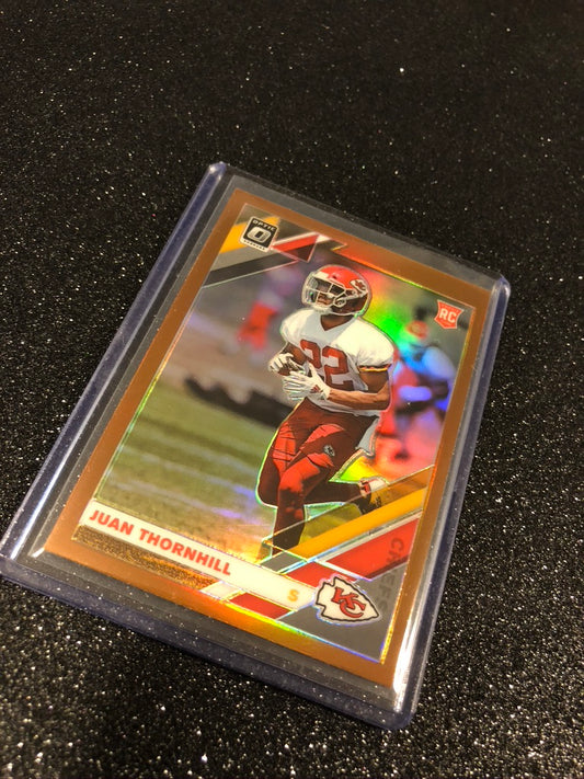 Juan Thornhill bronze Prizm RC #130 2019 Donruss Optic football