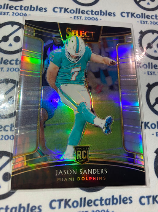 2018 NFL Panini Select Jason Sanders Silver Prizm Concourse Rookie #48 Dolphins