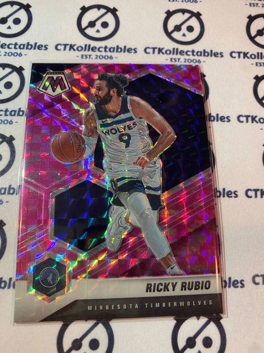 2020-21 NBA Mosaic Pink Prizm Ricky Rubio #71 Timberwolves