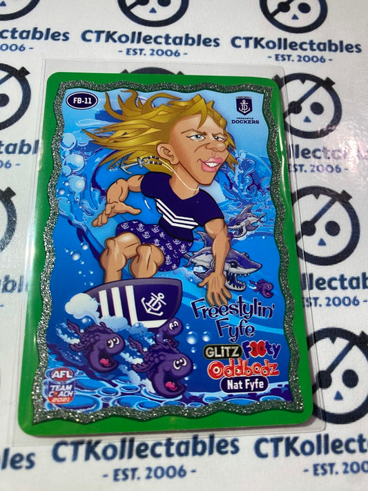 2021 AFL Teamcoach Nat Fyfe Glitz Oddbodz FB-11 Dockers