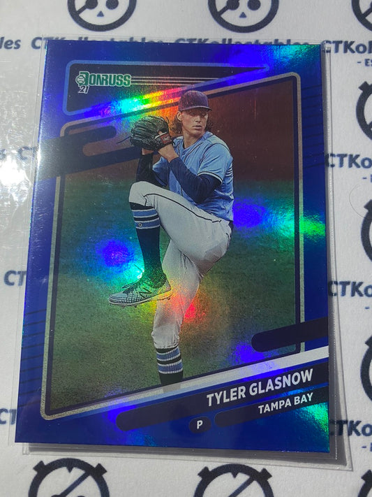 2021 Panini Donruss Baseball Tyler Glasnow Blue Foil #108 Tampa Bay